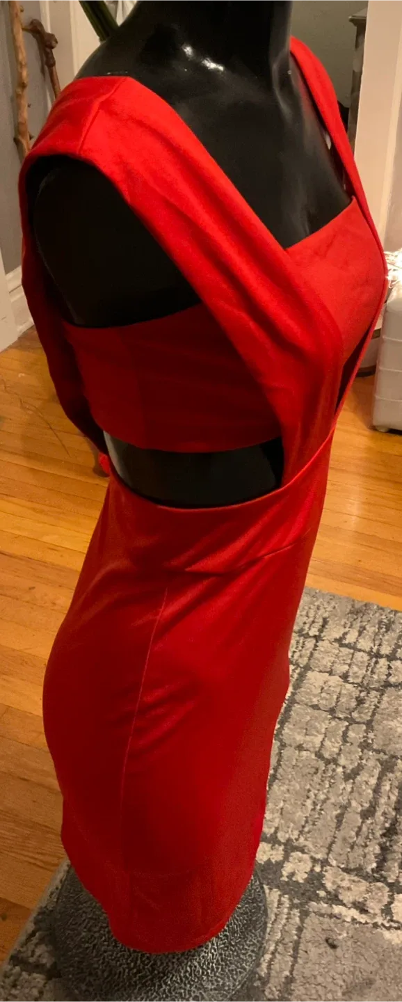 Brand New Fashion Nova Red Dress - Size M image indicator(8)