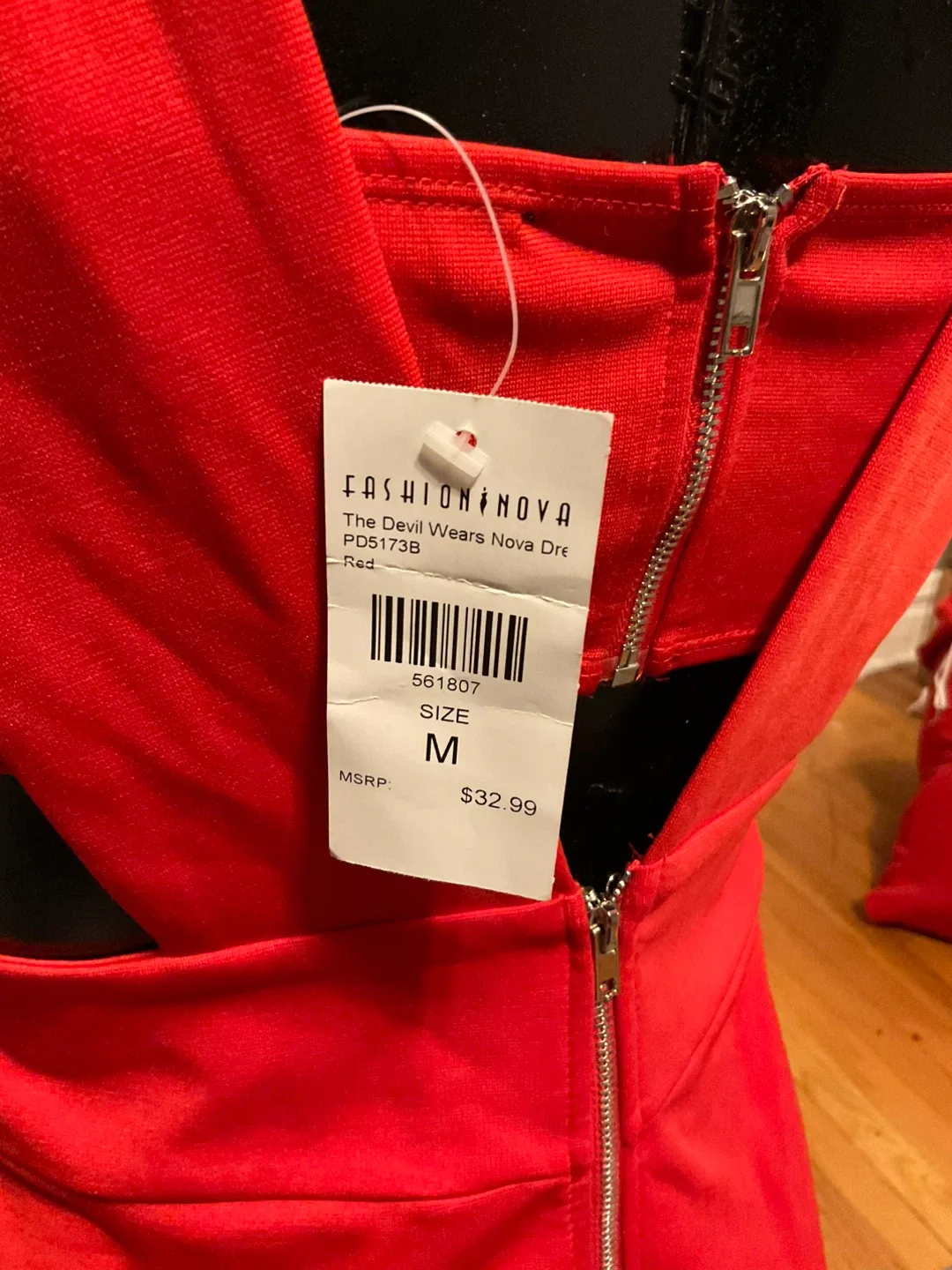 Brand New Fashion Nova Red Dress - Size M image indicator(5)