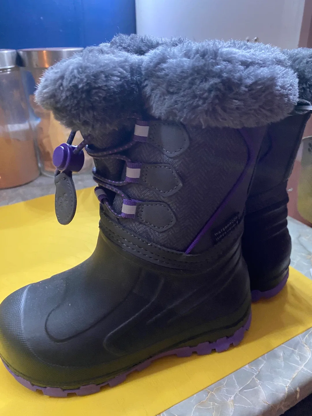 XMTN Girl’s Purple & Grey Winter Boots size 10 image indicator(3)