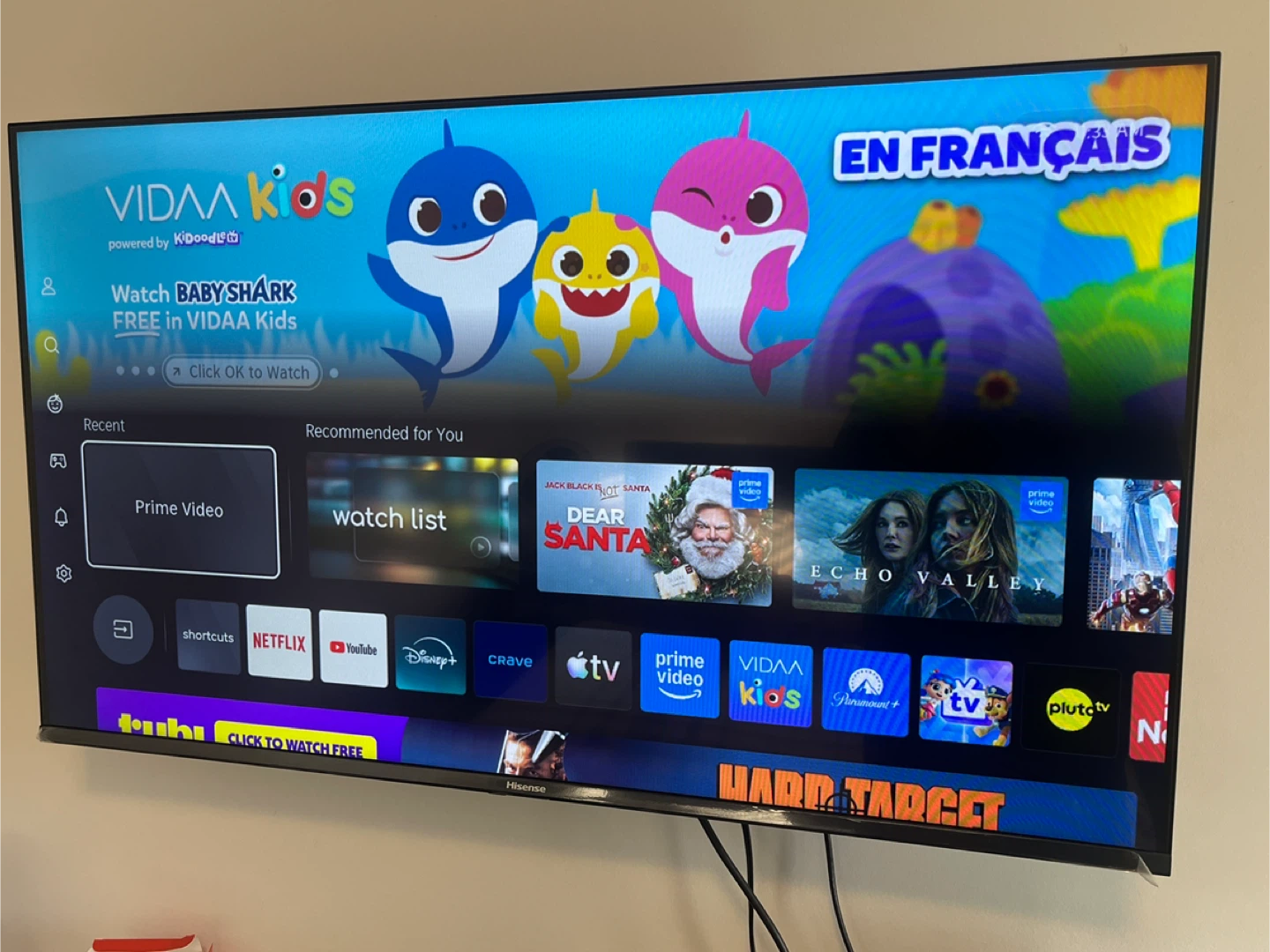 Hisense 43” VIDAA Smart TV — Like new