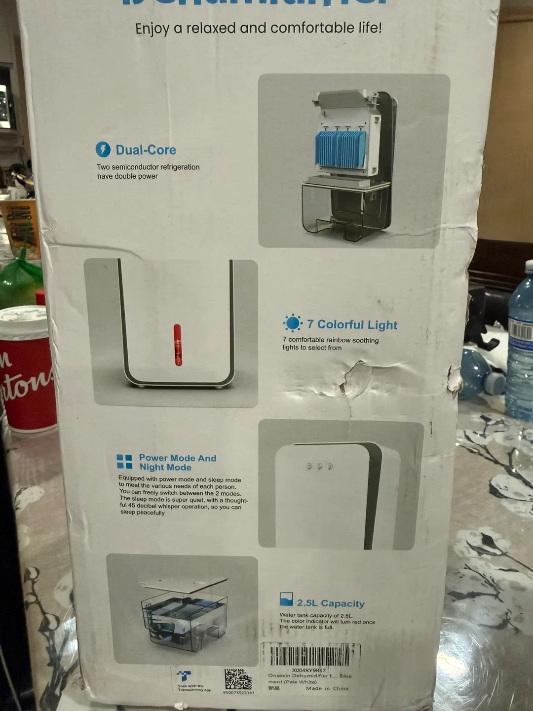 Dehumidifier with 7 Ambient Lighting Colors image indicator(7)