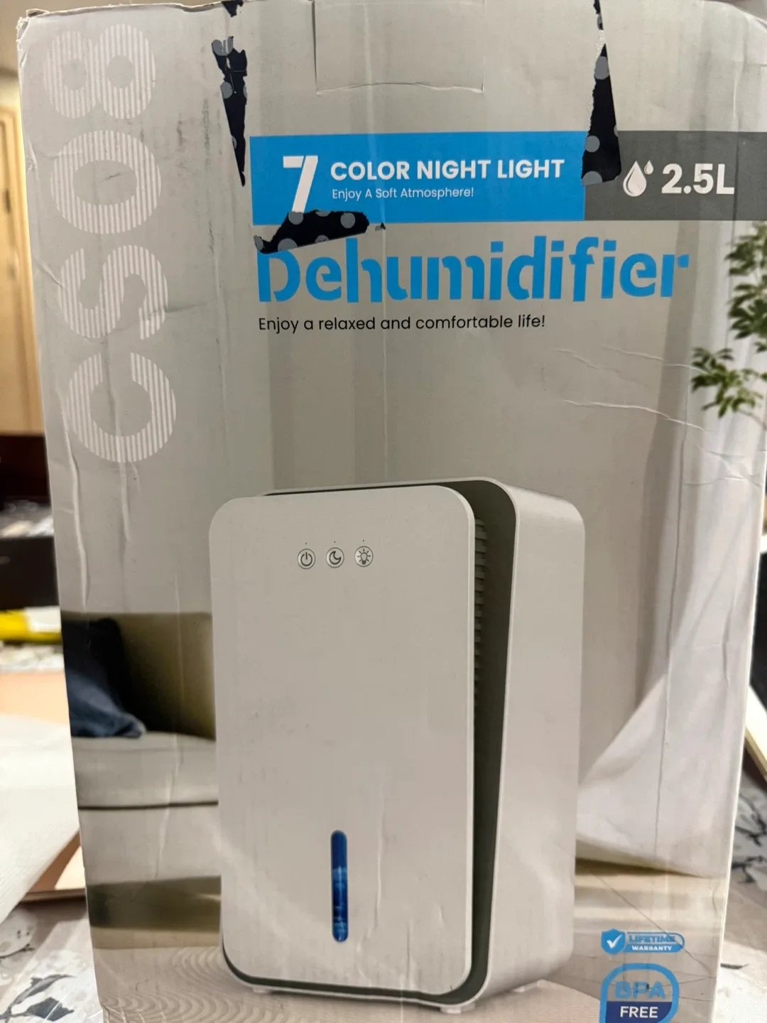 Dehumidifier with 7 Ambient Lighting Colors image indicator(9)