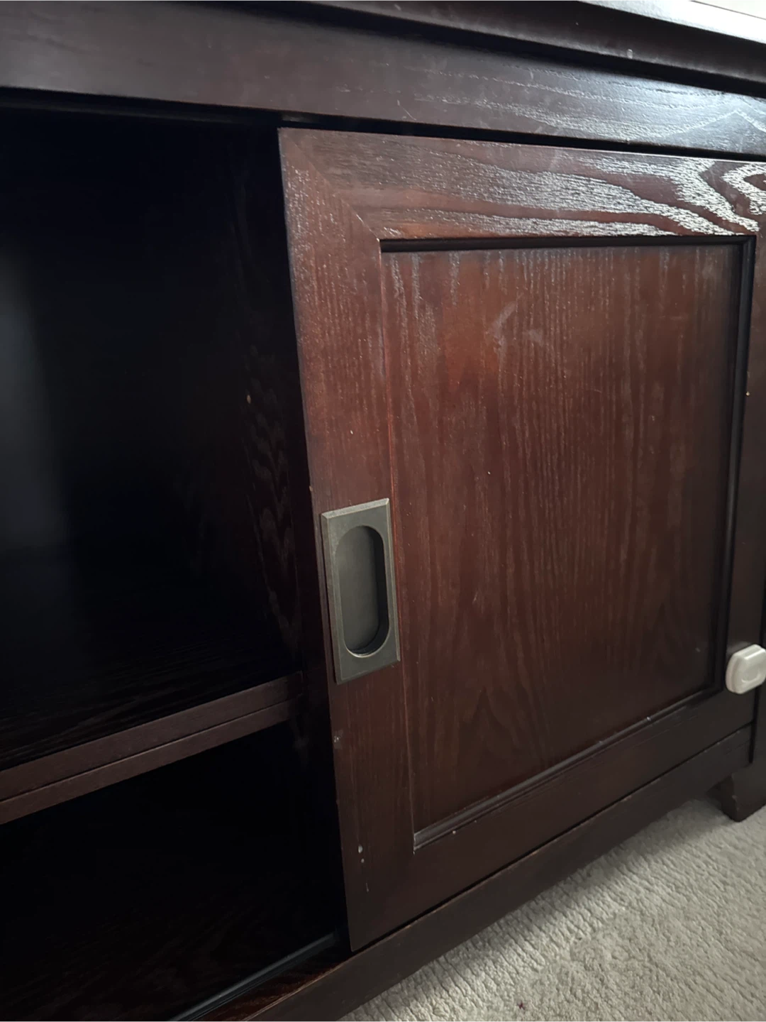 Dark Brown Wooden TV Stand - photo 3