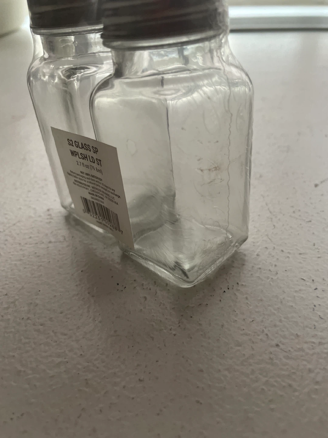 🥕 S2 Glass SP WPLSH LD ST Salt & Pepper Shakers - photo 2