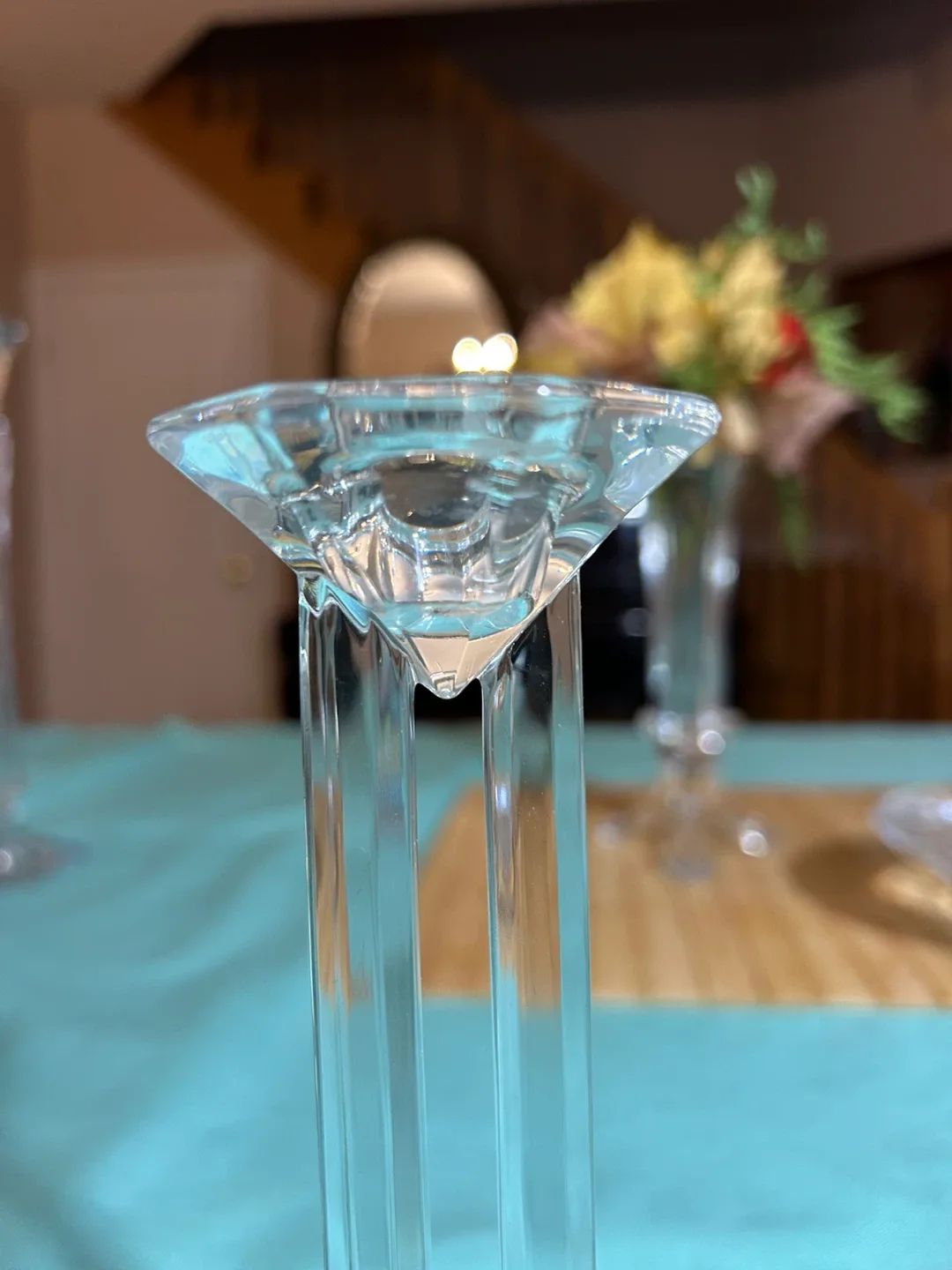 Clear Glass Candlestick Holder image indicator(4)