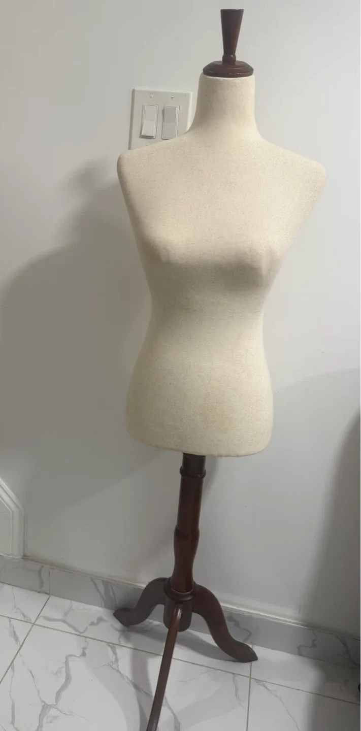 Mannequin Torso with Wooden Stand