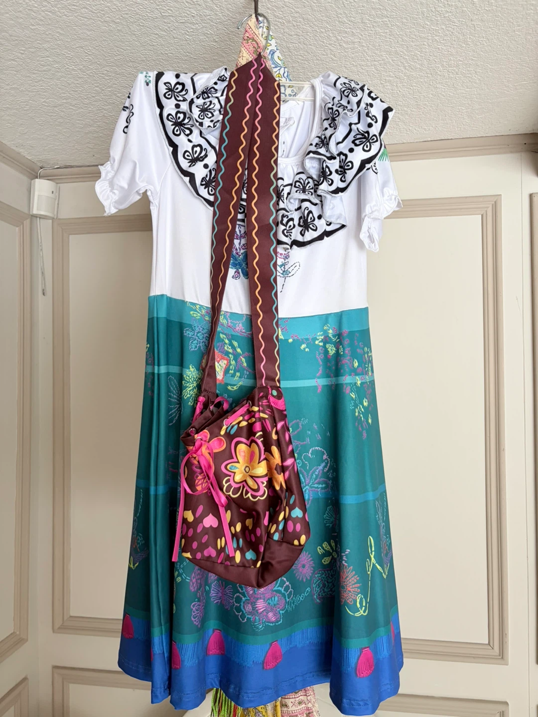 Girls' Dress with Matching Bag, Size 8