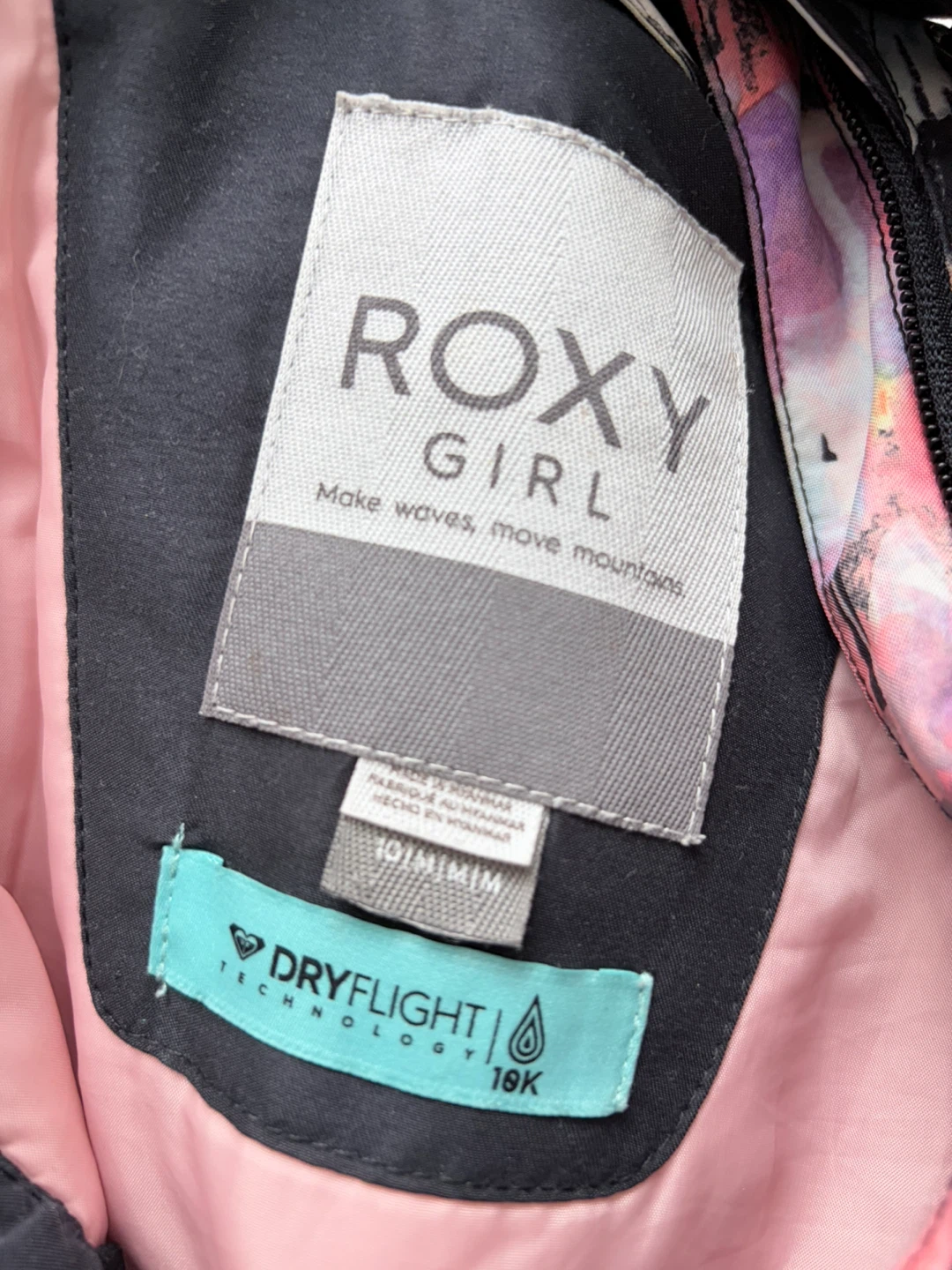 Roxy Girl Floral Ski Jacket Size M - photo 4