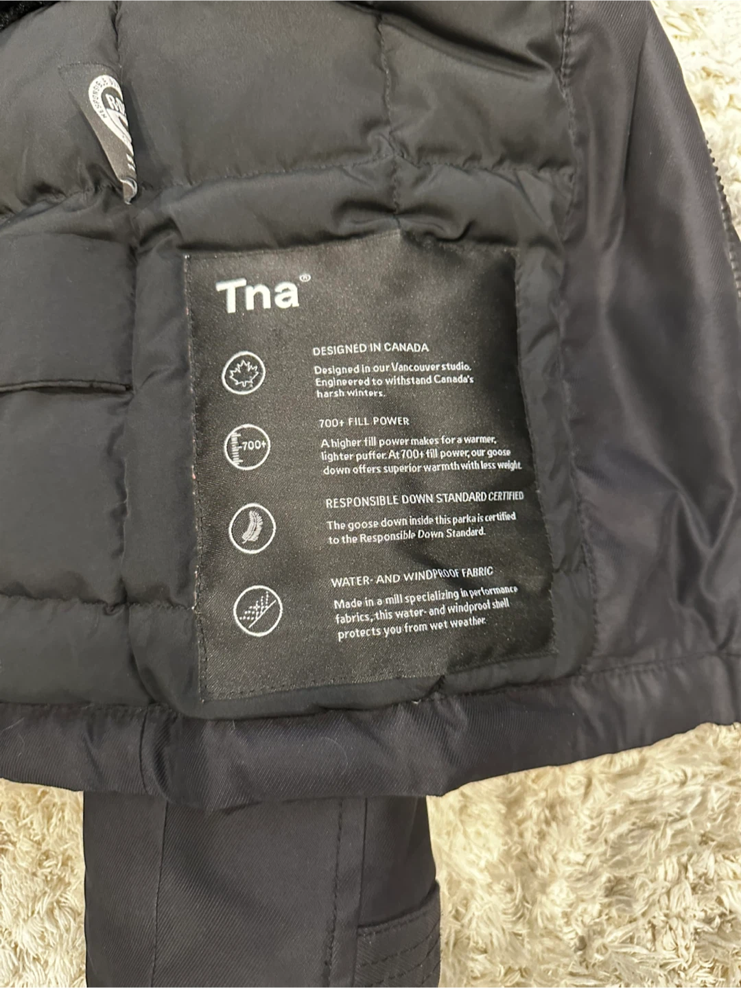 TNA/Aritzia Summit Parka - XS - Black - photo 2