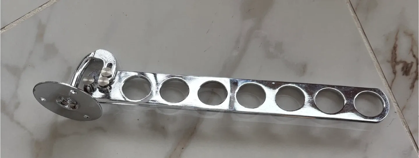 Chrome Wall-Mounted Clothes Hanger thumbnail