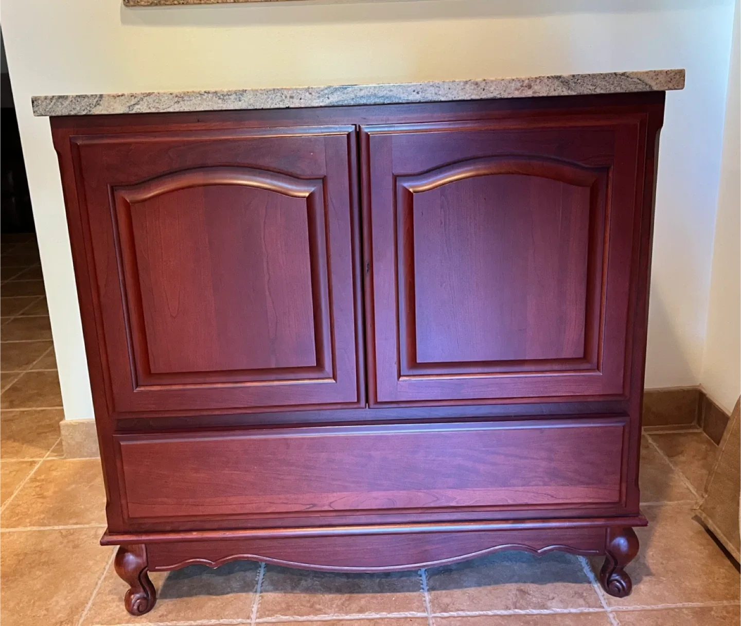 Wooden Cabinet with Granite Top image indicator(2)