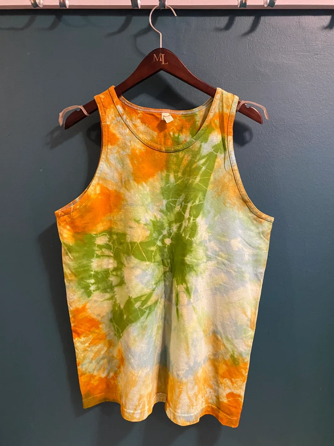 Hand Tie Dye Tank Top - Unisex, Size L