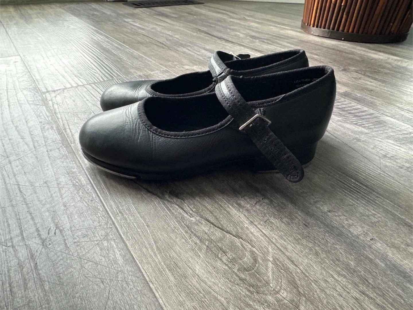 Capezio Black Leather Tap Shoes - Size 3