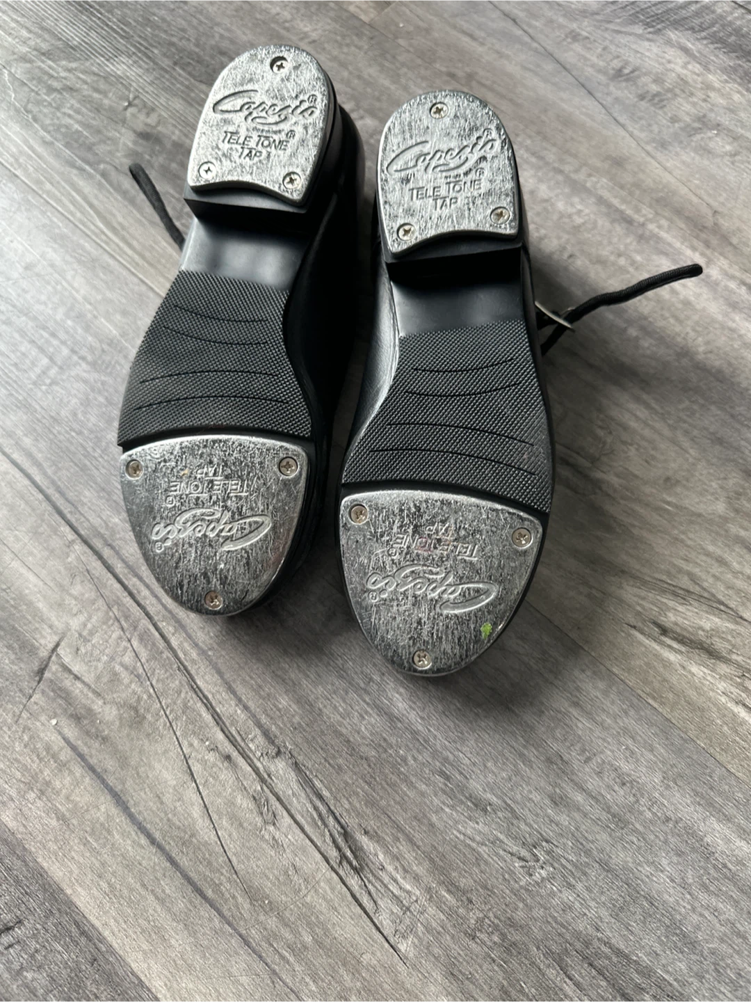 Capezio Black Leather Tap Shoes - Size 3 - photo 3