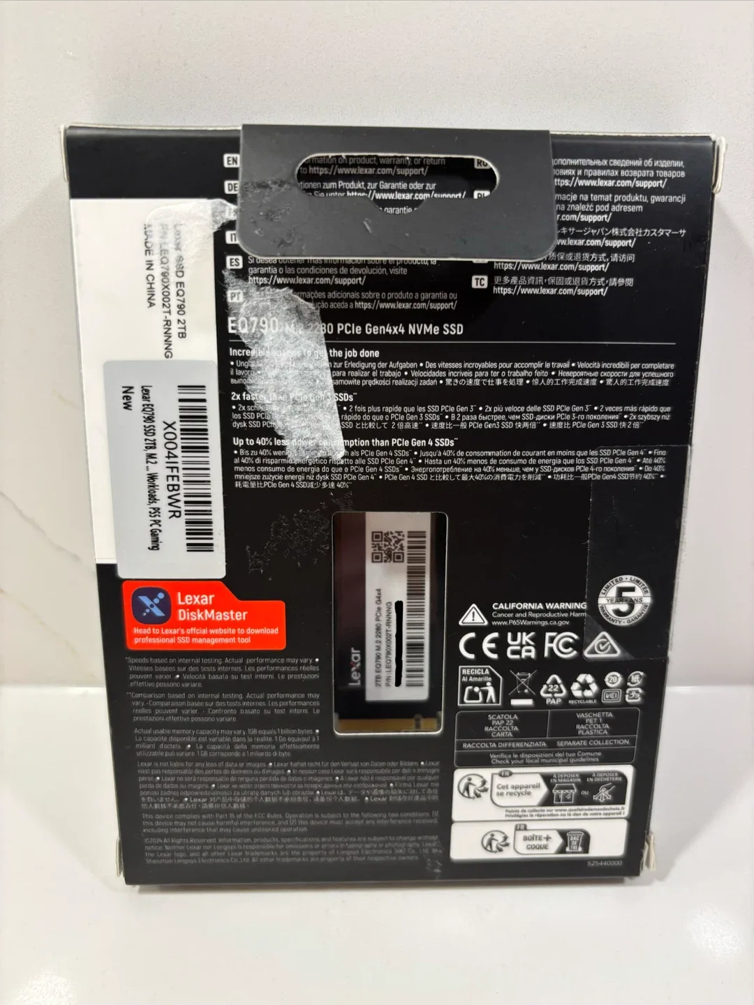 Lexar EQ790 2TB M.2 2280 PCle Gen4x4 NVMe Internal SSD image indicator(2)