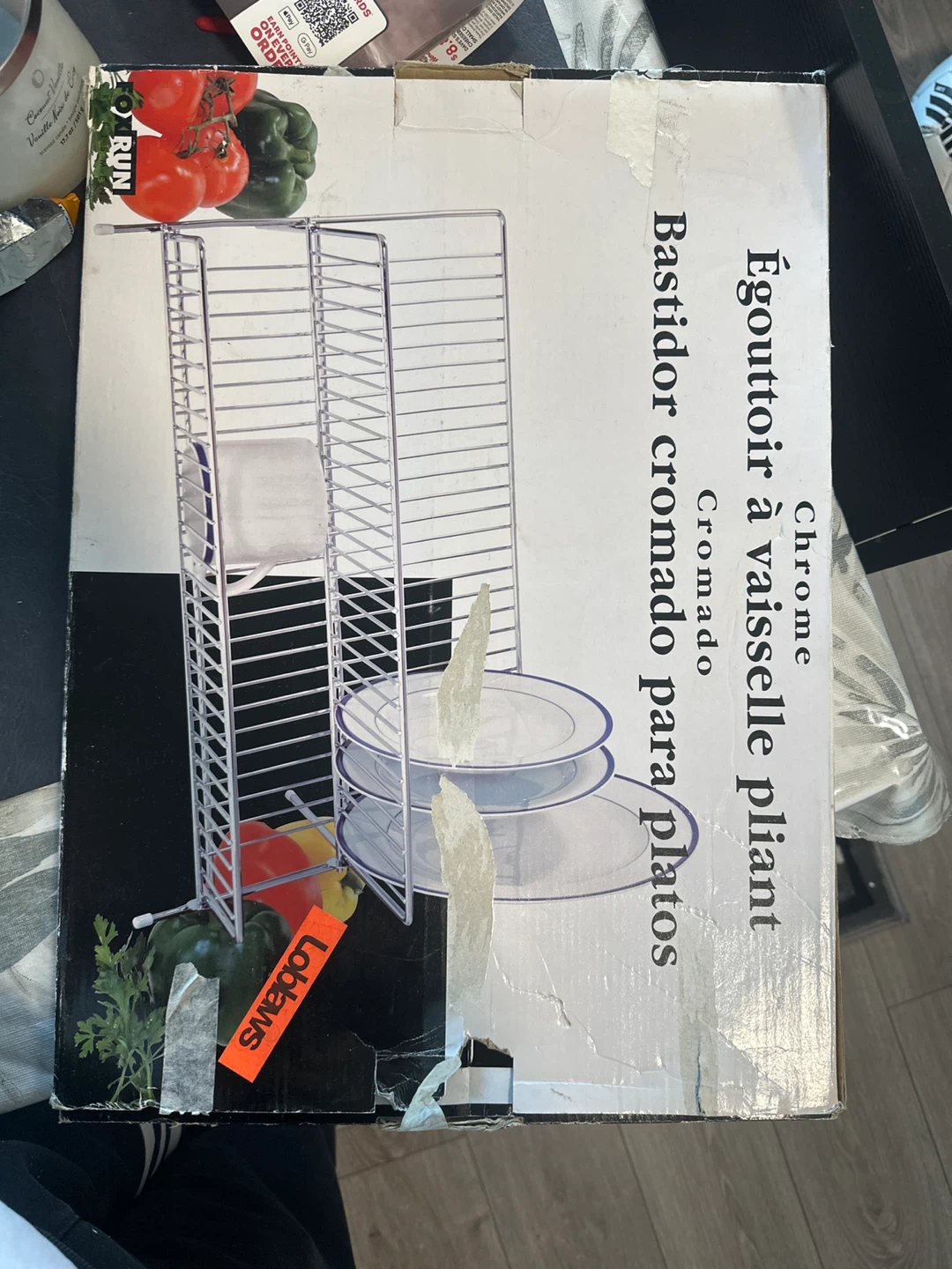 Chrome Foldable Dish Rack