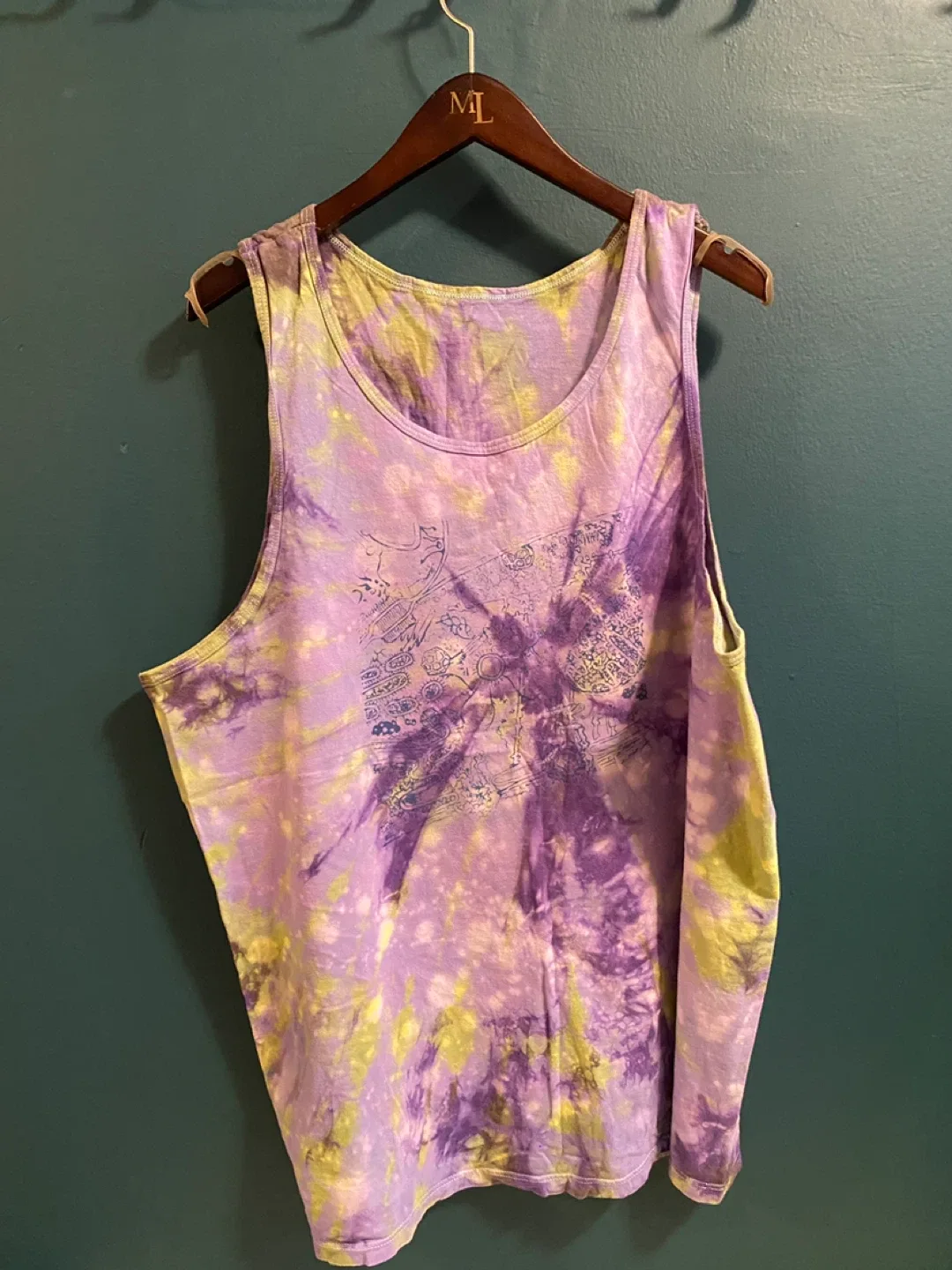 Hand Tie Dye Tank Top - Unisex size L