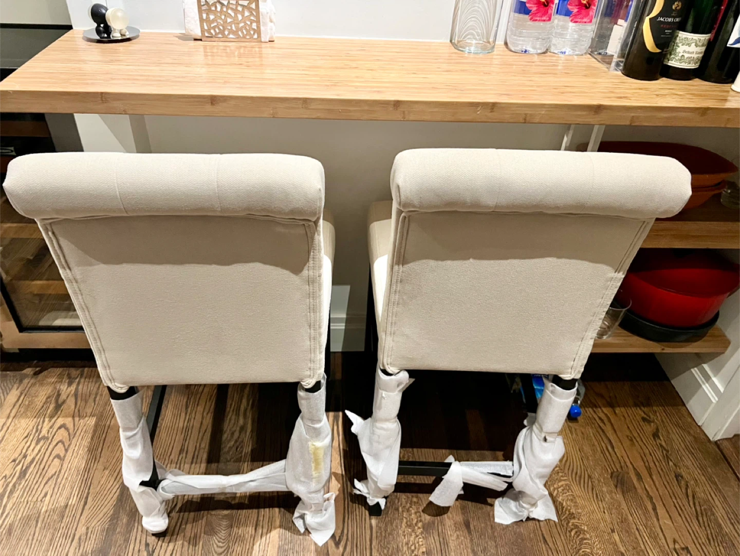 Beige Upholstered Bar Stools - New! - photo 3