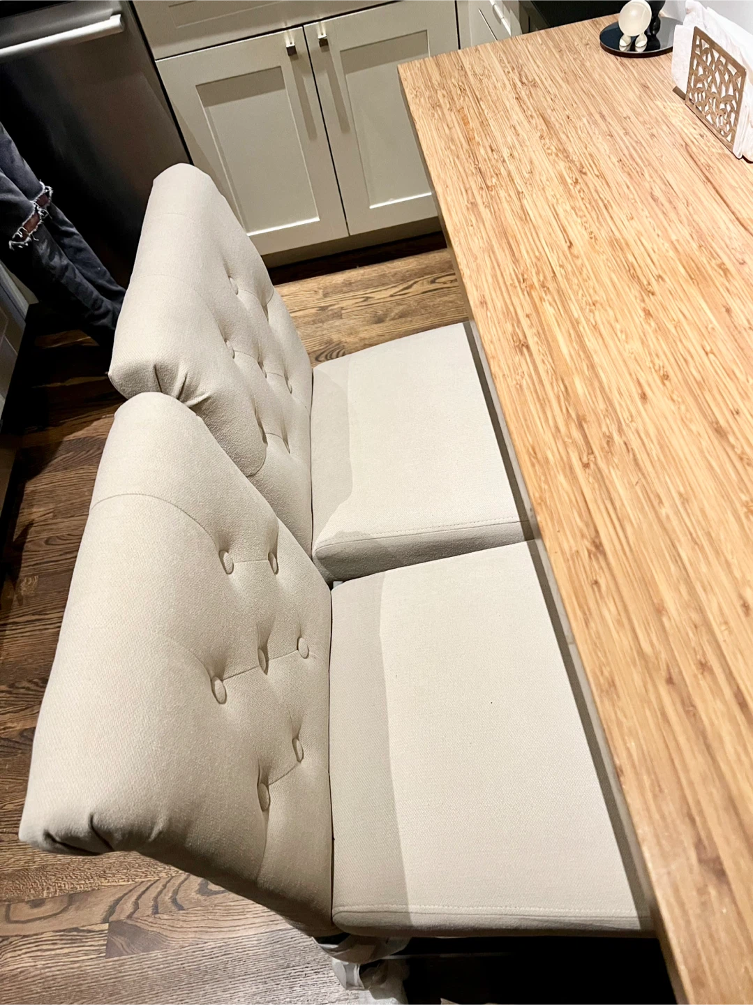Beige Upholstered Bar Stools - New!