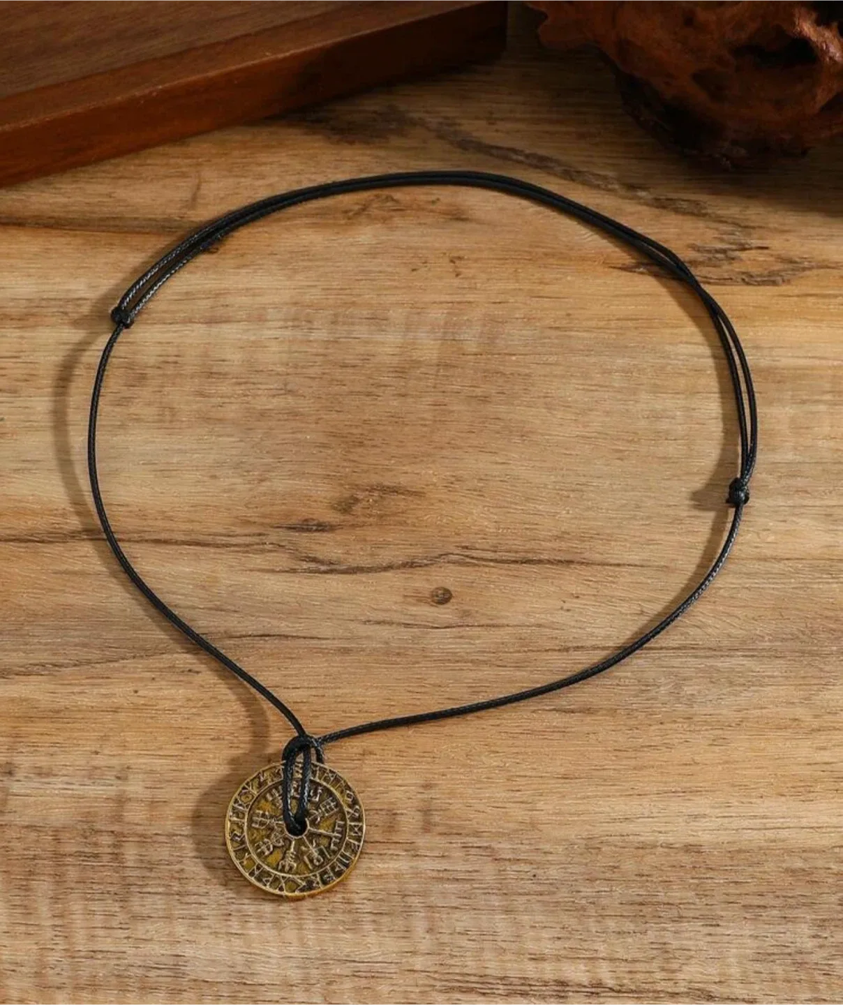 Vegvisir Compass Pendant Necklace - Bronze