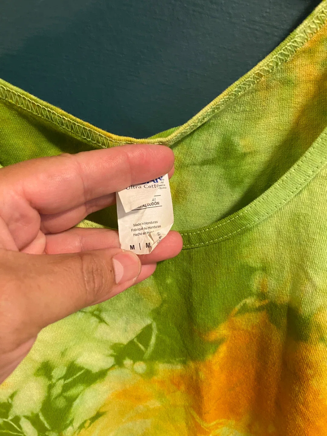 Hand Tie-dye Cotton Tank Top - Unisex Size M image indicator(2)