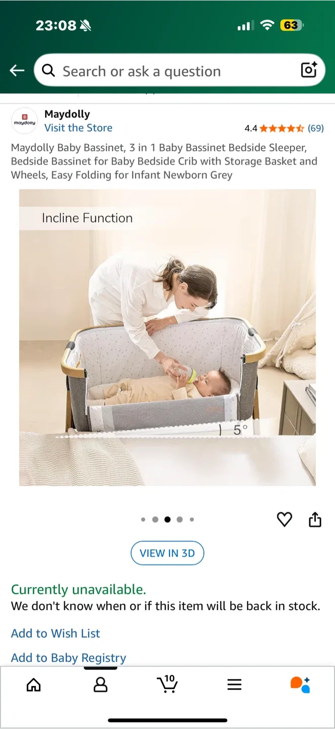 Maydolly 3-in-1 Baby Bassinet - Like New! image indicator(4)