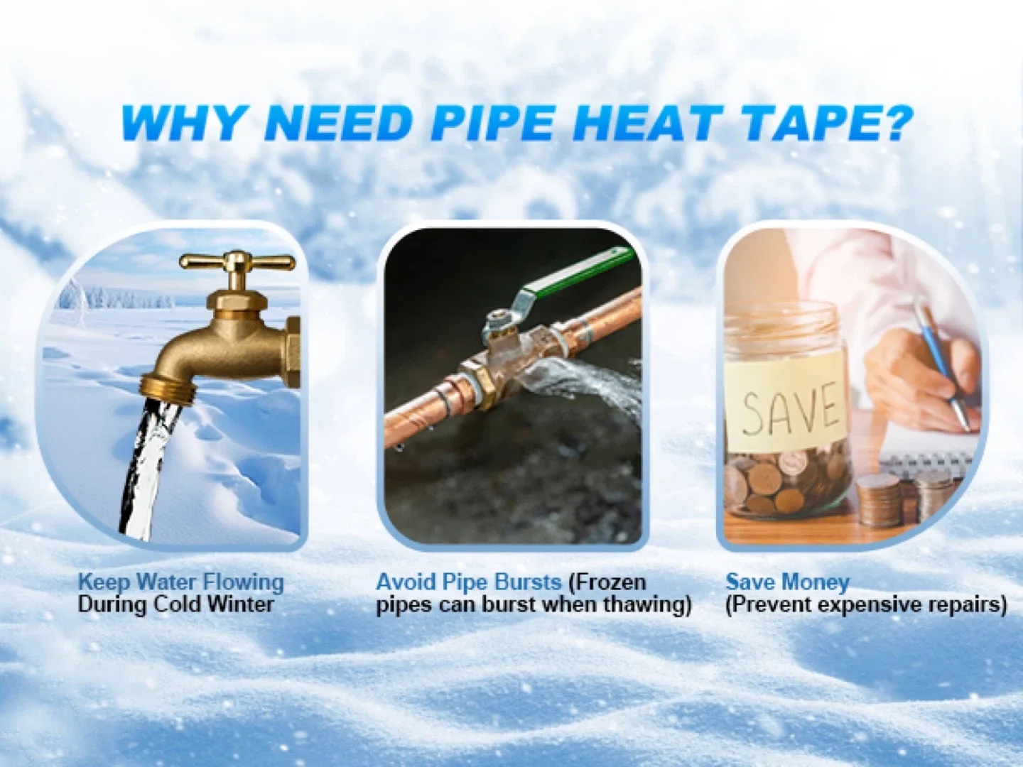 HEATIT 5JHSF 120Ft Heat Trace Cable for Pipes, Heat Tape, New image indicator(2)