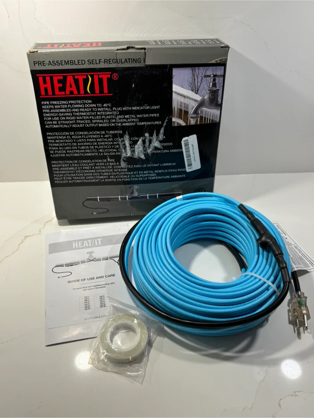 HEATIT 5JHSF 120Ft Heat Trace Cable for Pipes, Heat Tape, New image indicator(10)