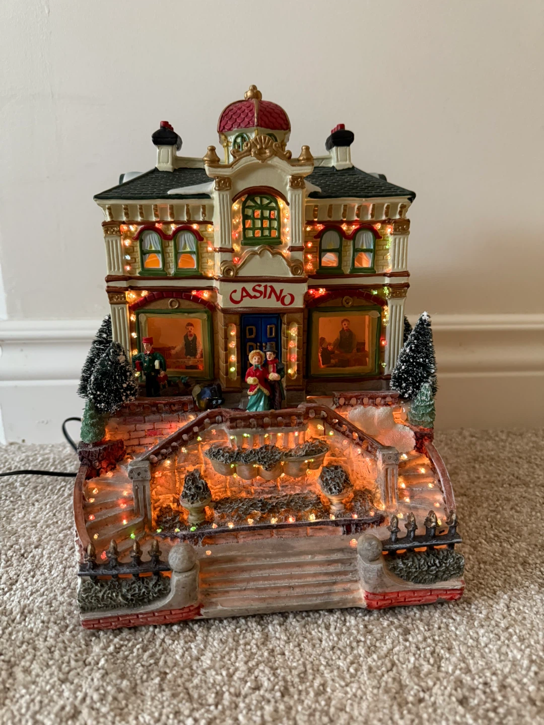 Casino Lighted House Figurine Holiday Decor