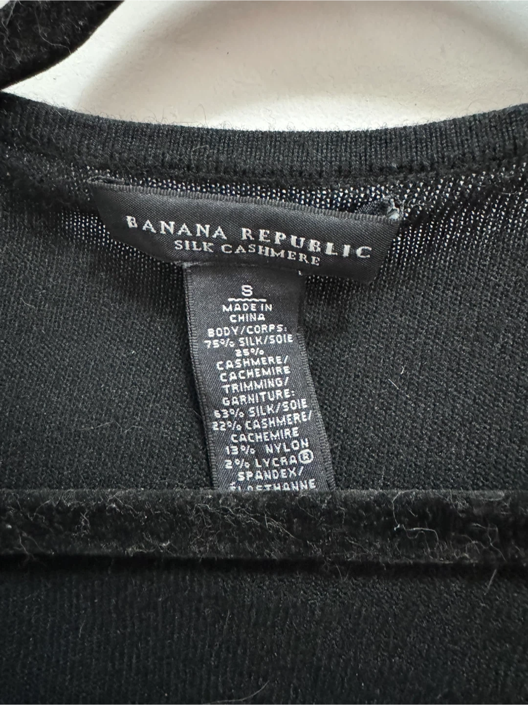 Banana Republic Black Silk Cashmere Wrap Top - Size S - photo 2