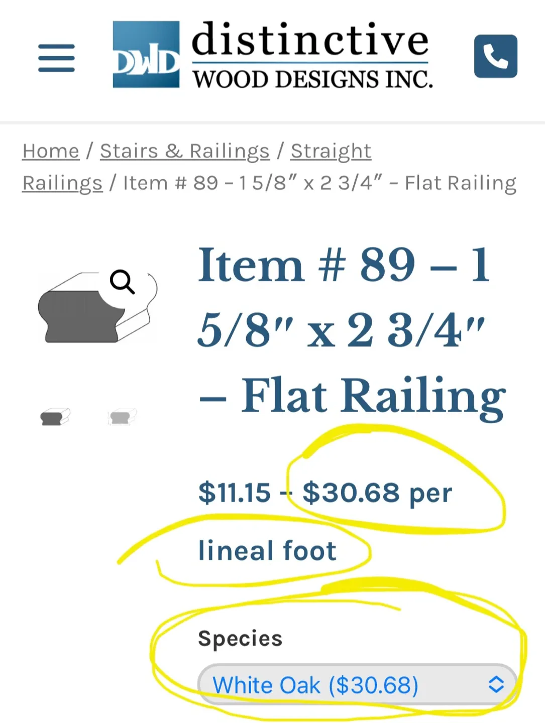 White Oak Handrail NEW over 15 feet image indicator(4)