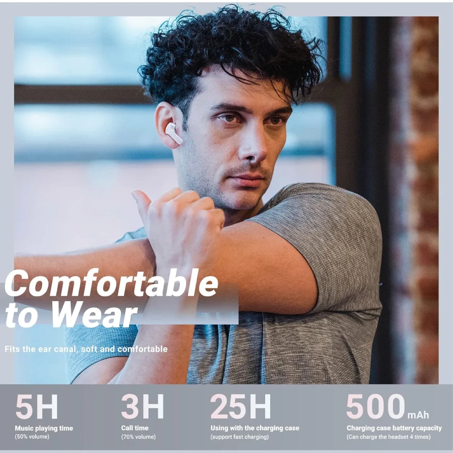 Wireless Stereo Earbuds - White image indicator(8)