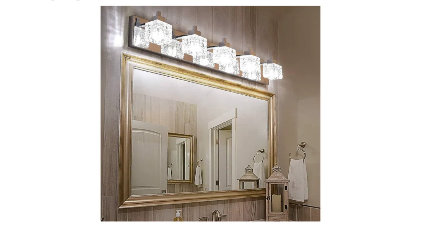 Bathroom Vanity Light Fixture - 6 Lights, Chrome Finish image indicator(2)