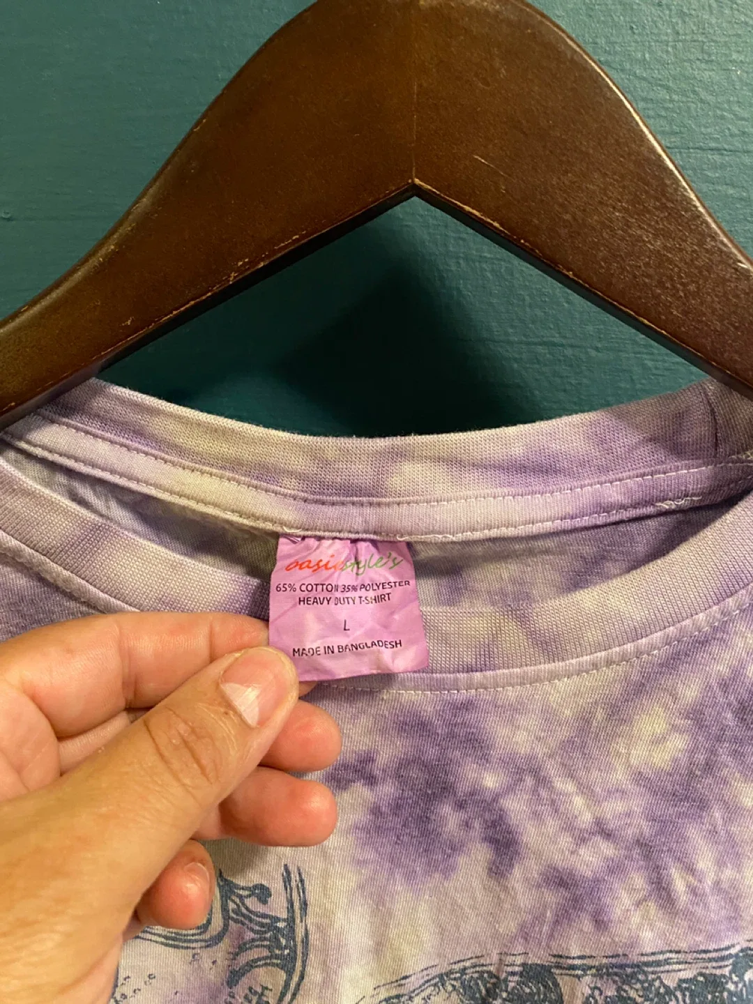 Screen printed - Hand Tie-Dye T-Shirt / Men’s Size L image indicator(2)