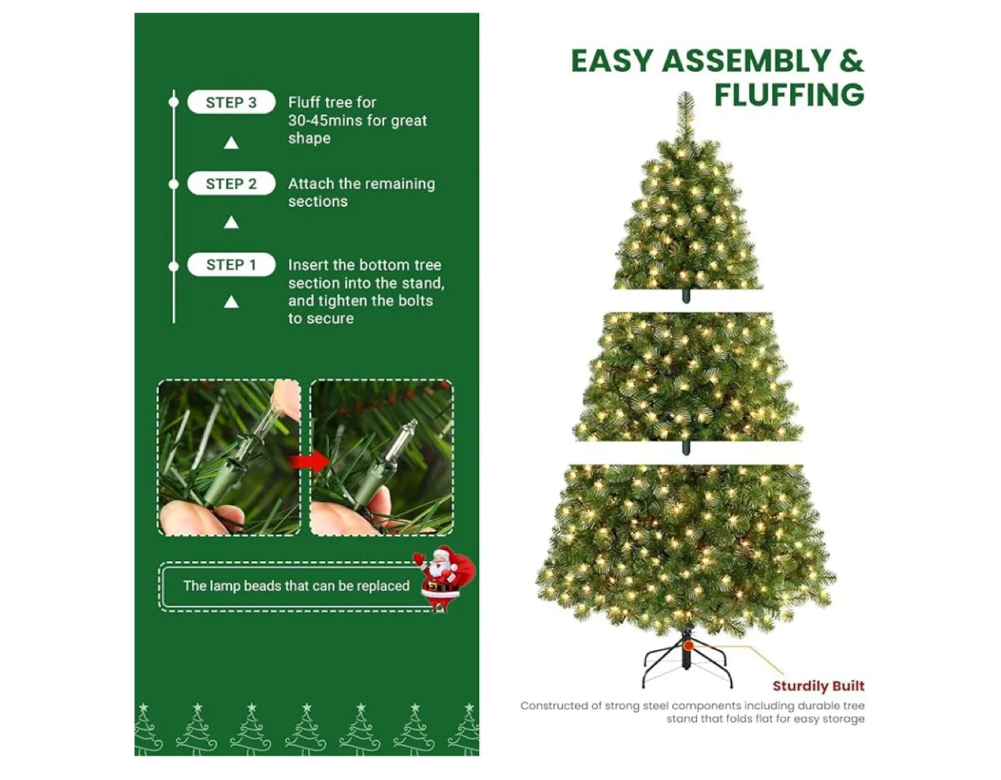 5ft Pre-lit Artificial Christmas Tree image indicator(2)