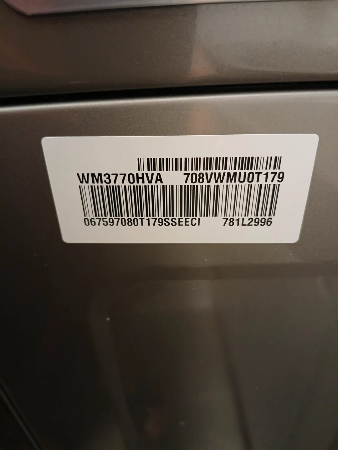LG Washer/Dryer Stackable Set - WM3770HVA & DLEX3570V - photo 4