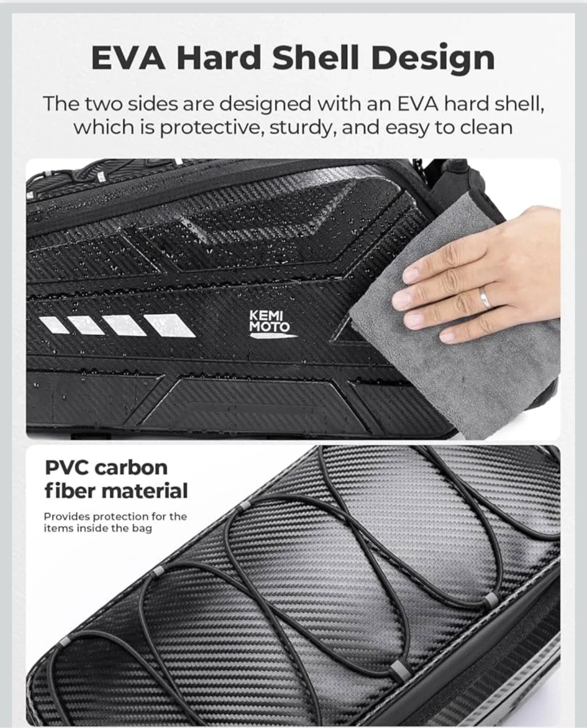 Kemi Moto Bike Rack Bag - Waterproof Cover image indicator(6)