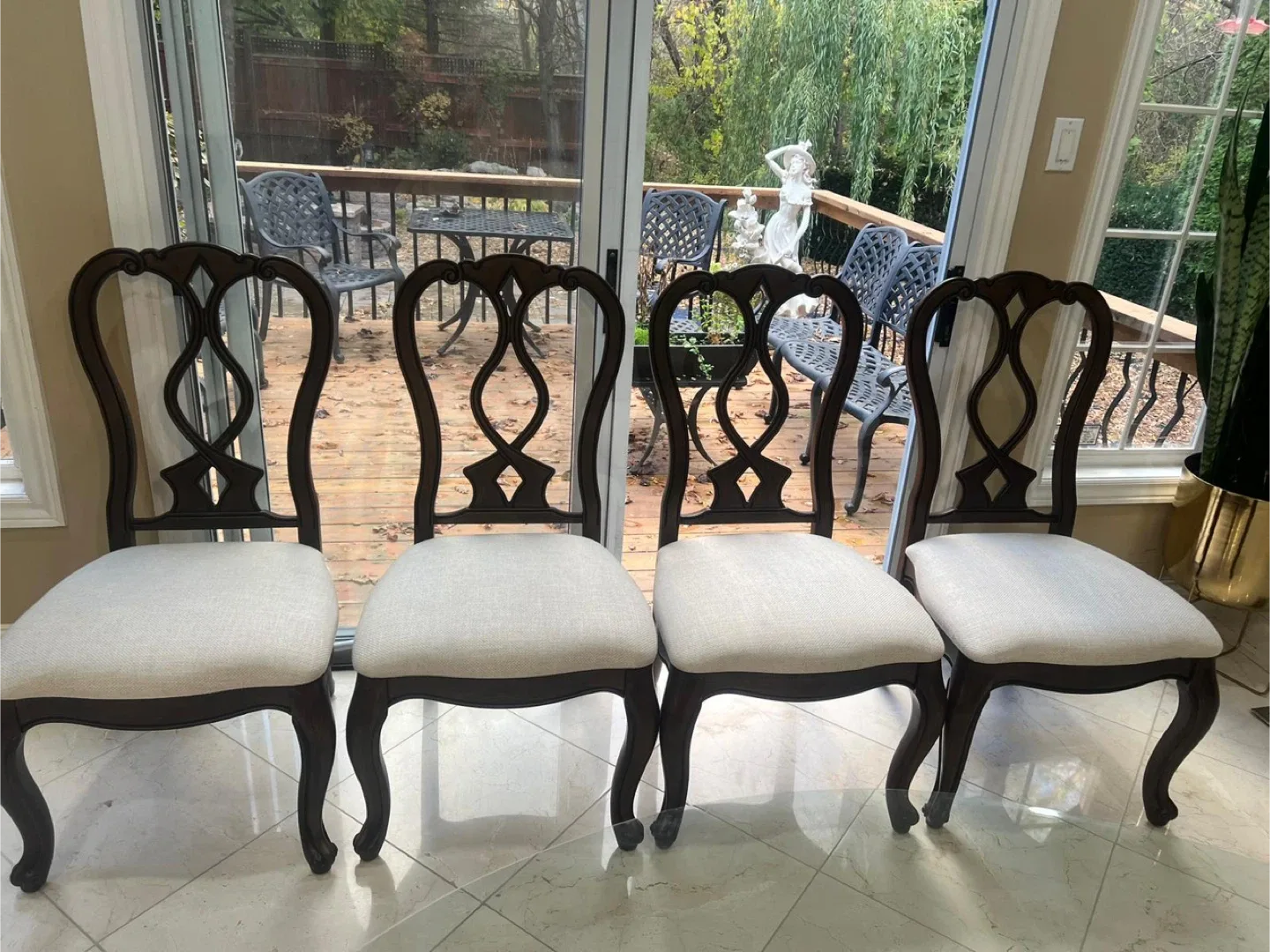 Wooden Dining Chairs with Fabric Seats image indicator(6)