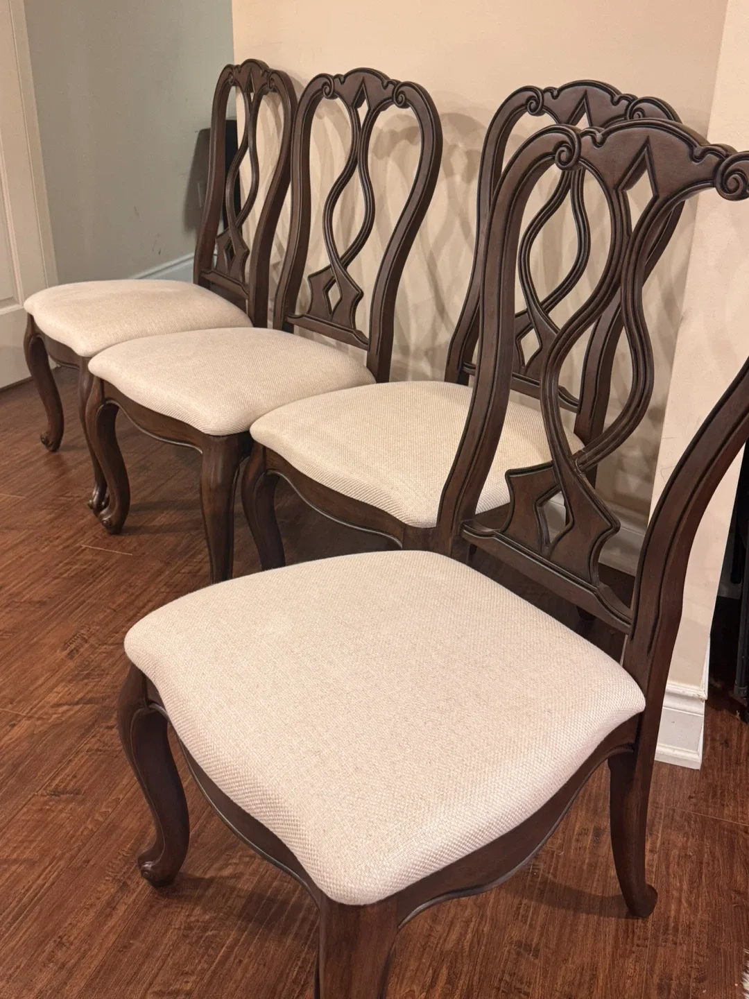 Wooden Dining Chairs with Fabric Seats image indicator(4)