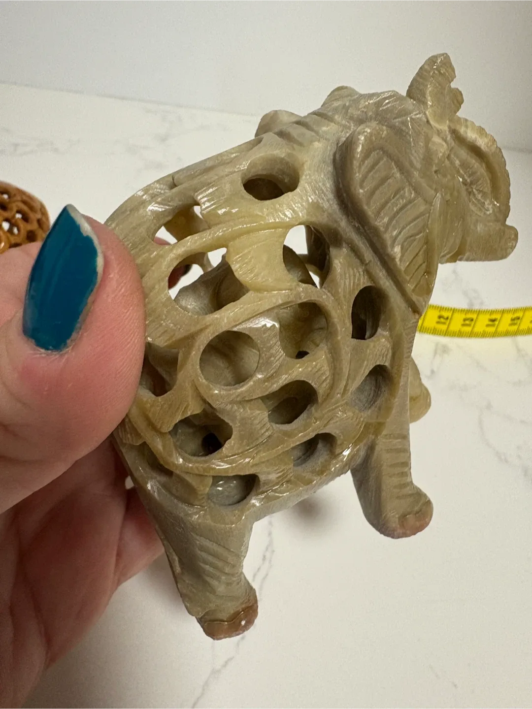 Carved Elephant Figurines (Set of 2) image indicator(3)