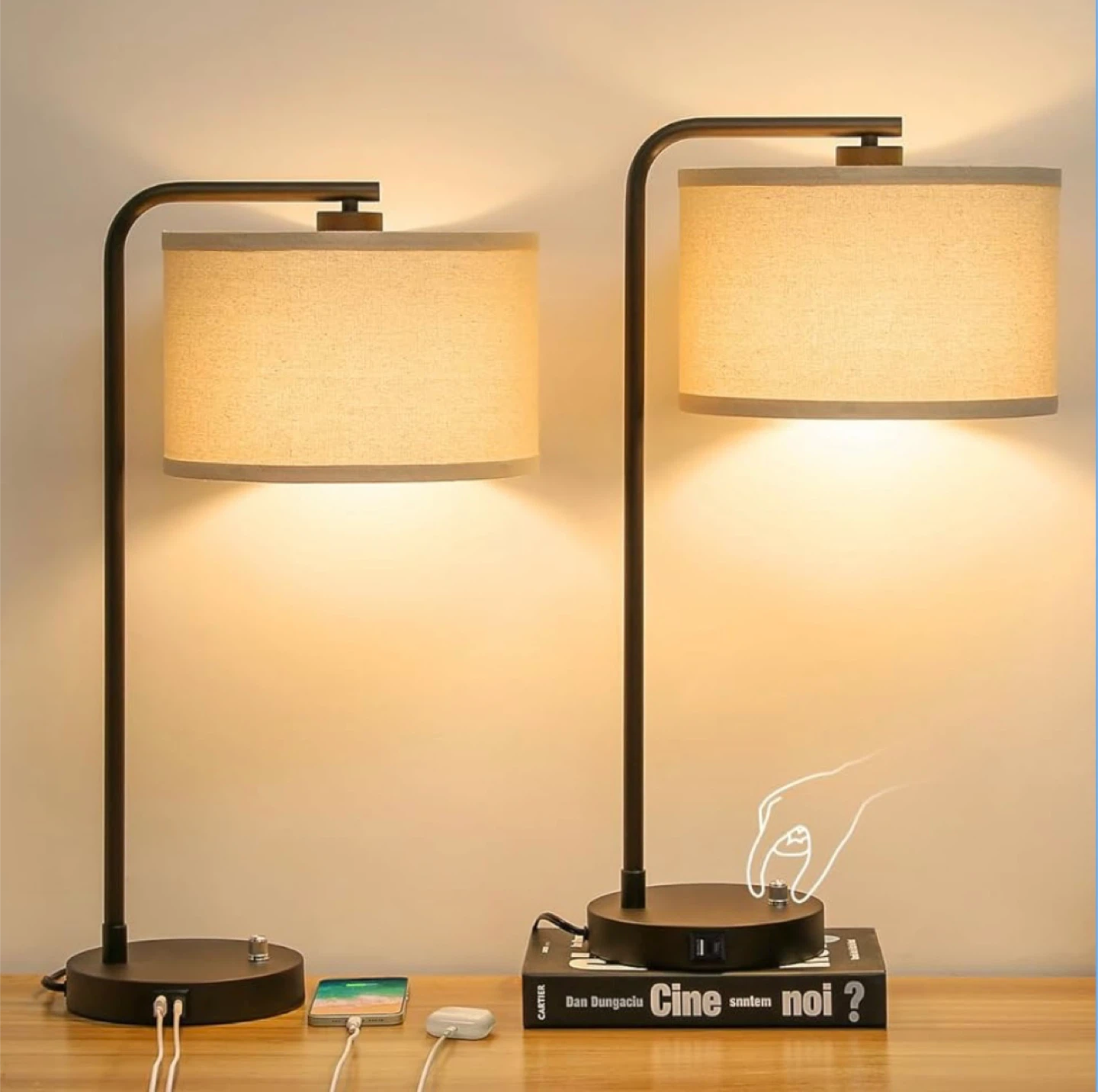 Dimmable Table Lamp with Dual USB Ports 🥕
