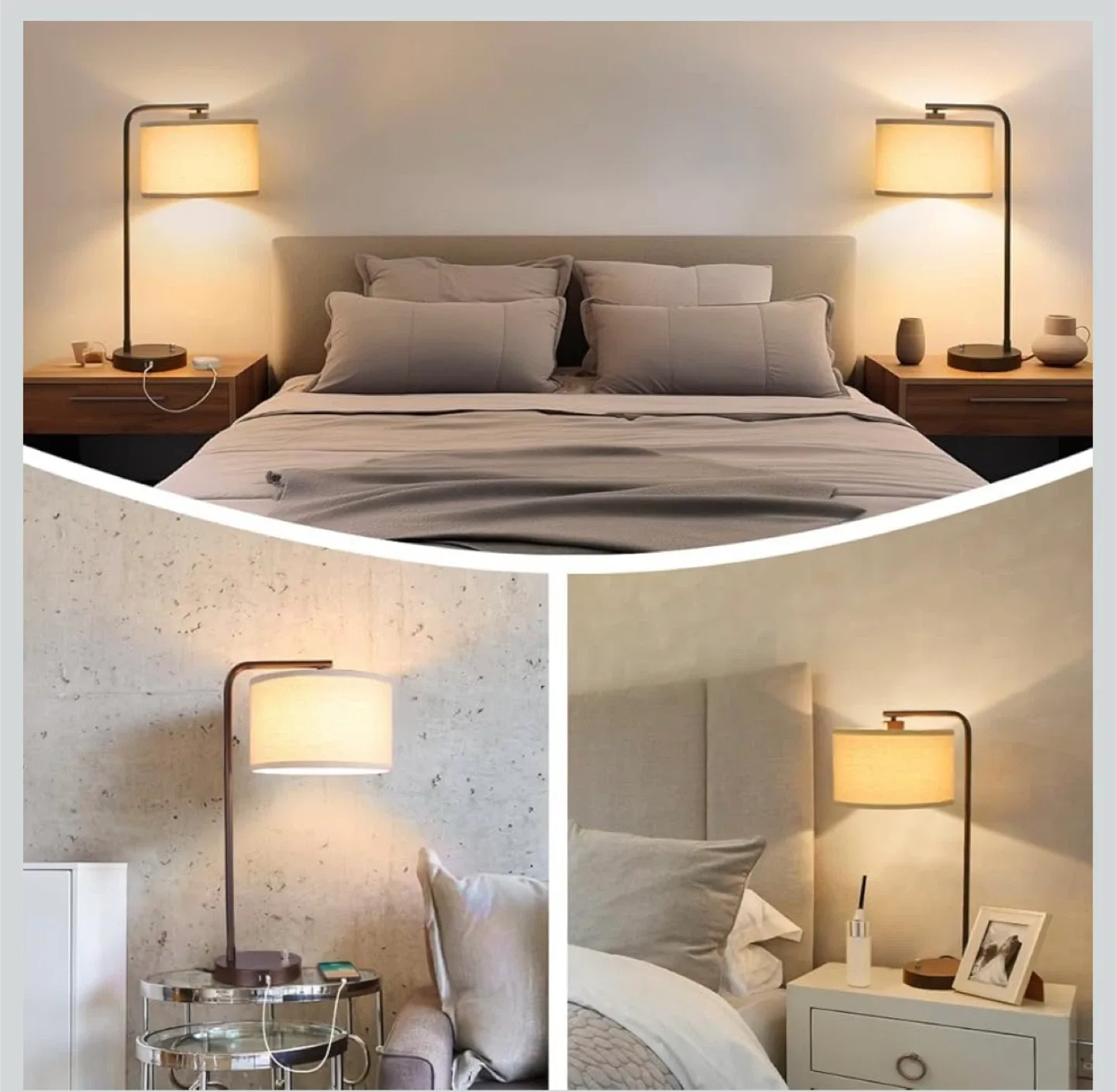 Dimmable Table Lamp with Dual USB Ports 🥕 image indicator(5)