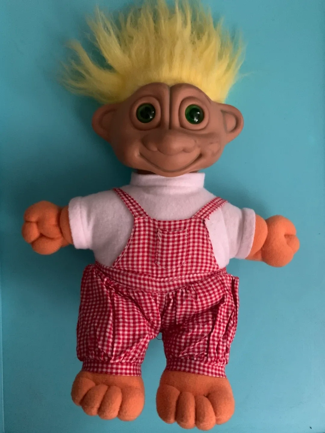 Vintage Troll Doll with Red Gingham Overalls image indicator(3)