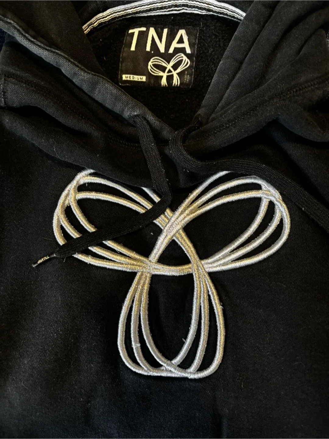 Vintage TNA Black Hoodie - Size Medium image indicator(3)