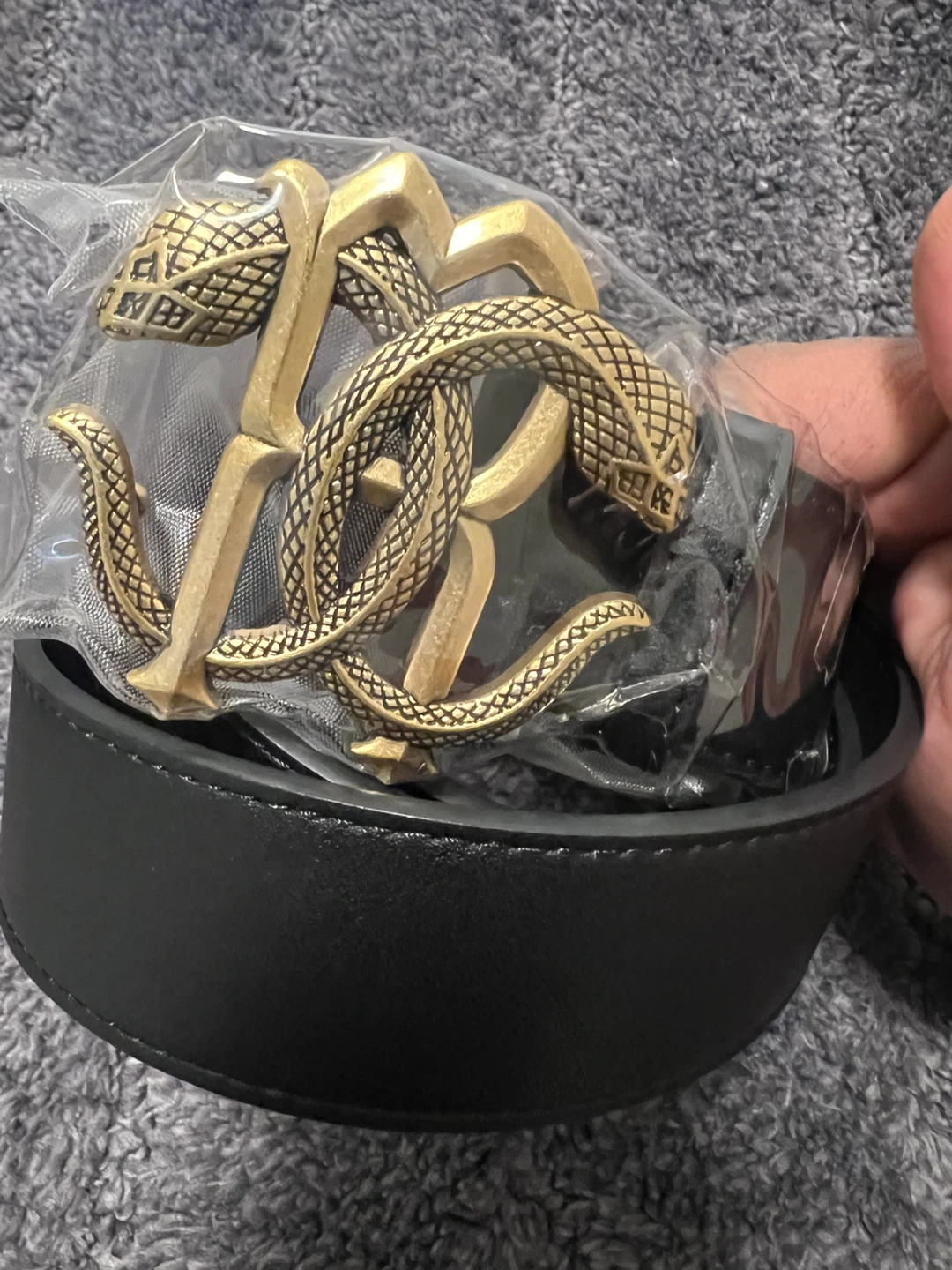 Black Belt with Gold Buckle