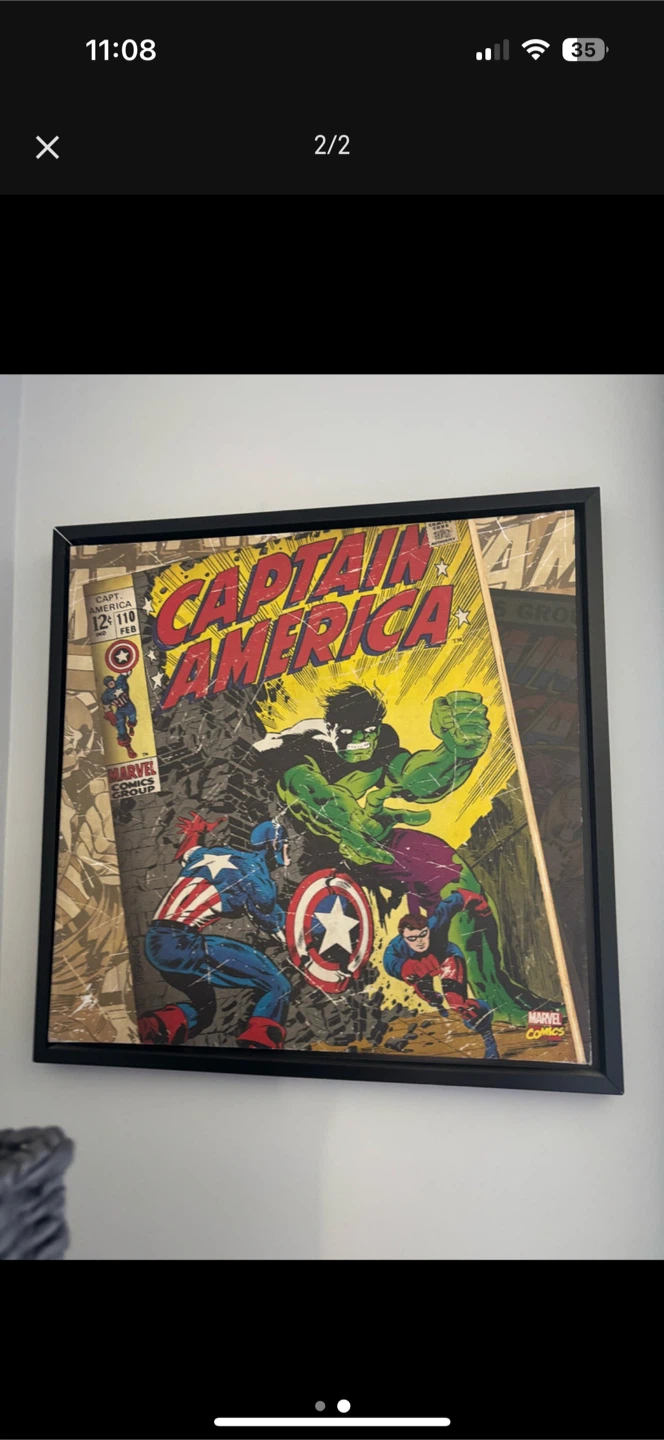 New marvel canvas framed wall art - $40