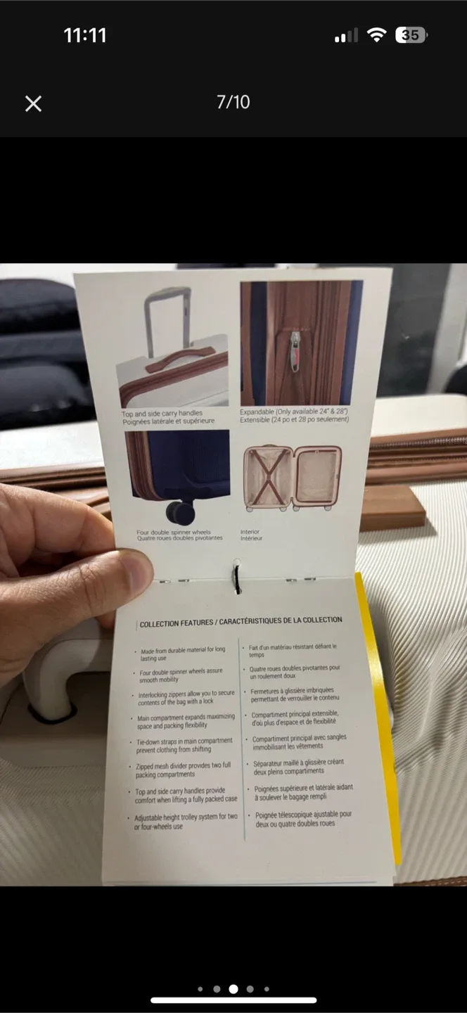 Set of brand New Delsey Paris Brigette luggage - $500 image indicator(7)