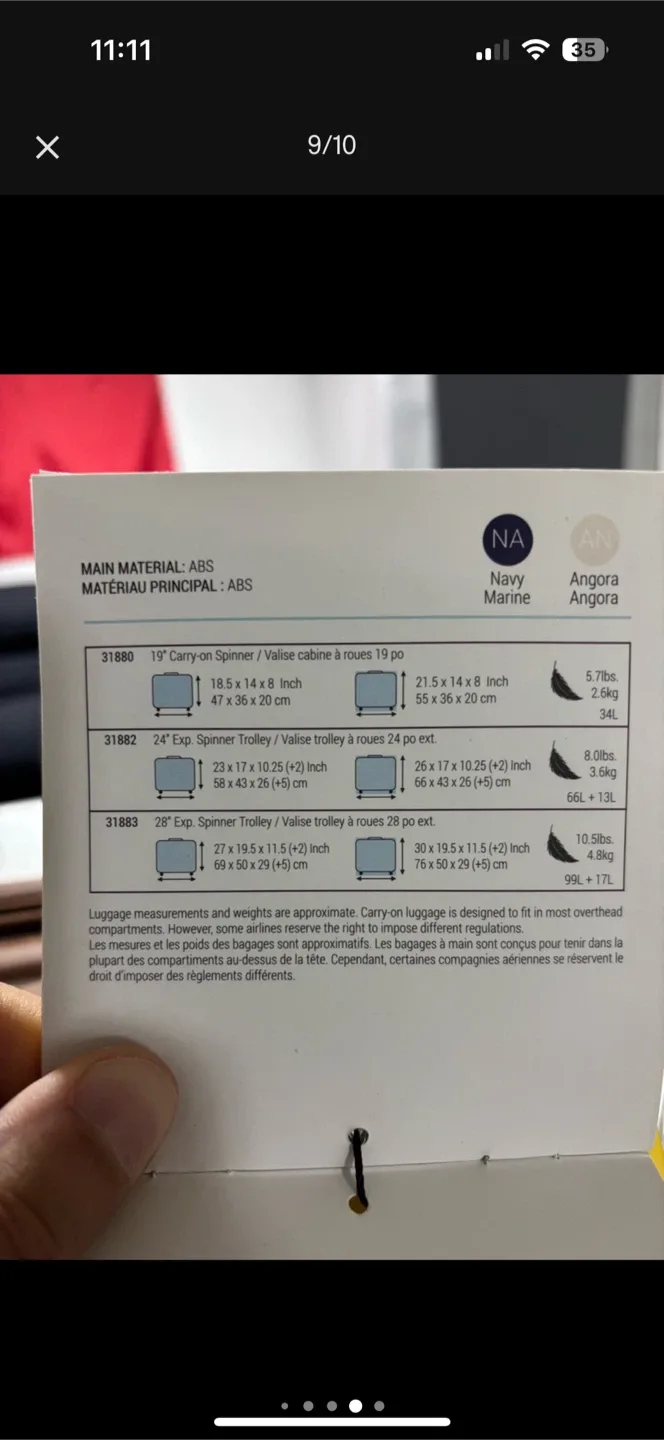 Set of brand New Delsey Paris Brigette luggage - $500 image indicator(9)