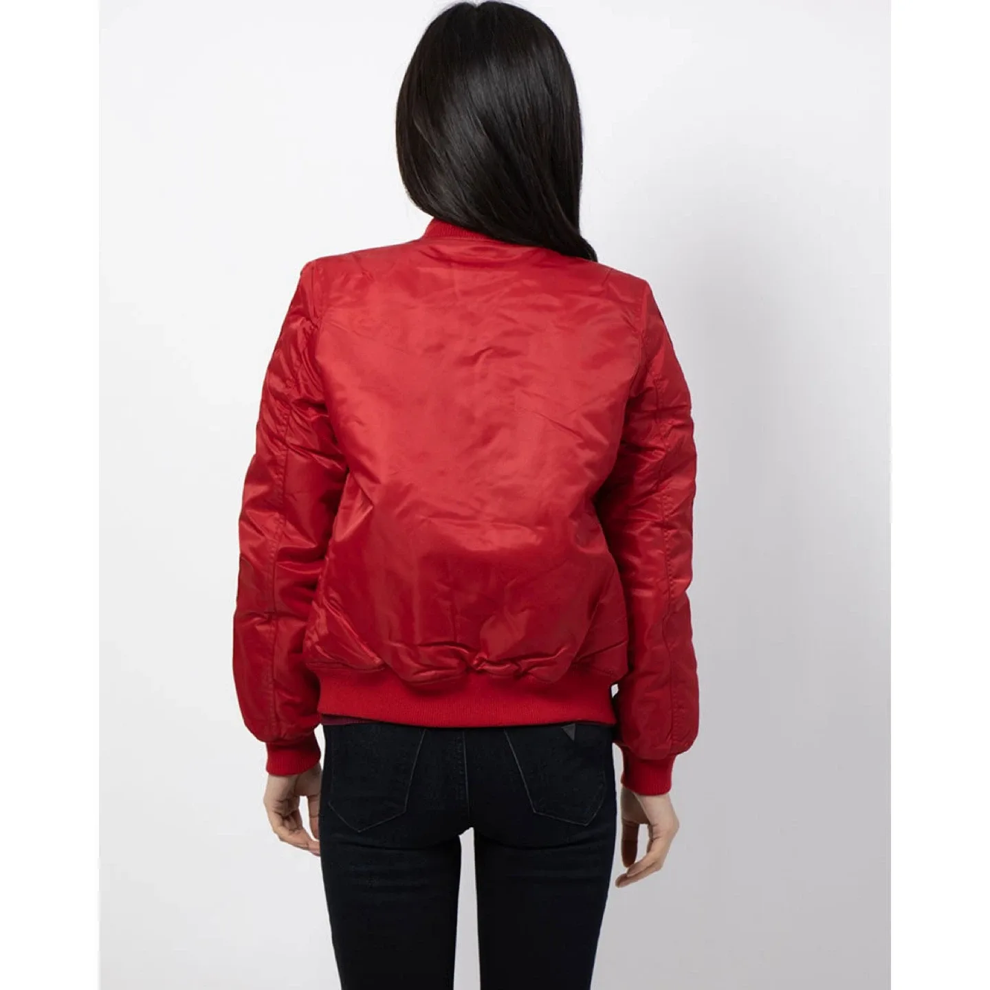 Guess Shae Logo Women's Red Bomber Jacket image indicator(5)