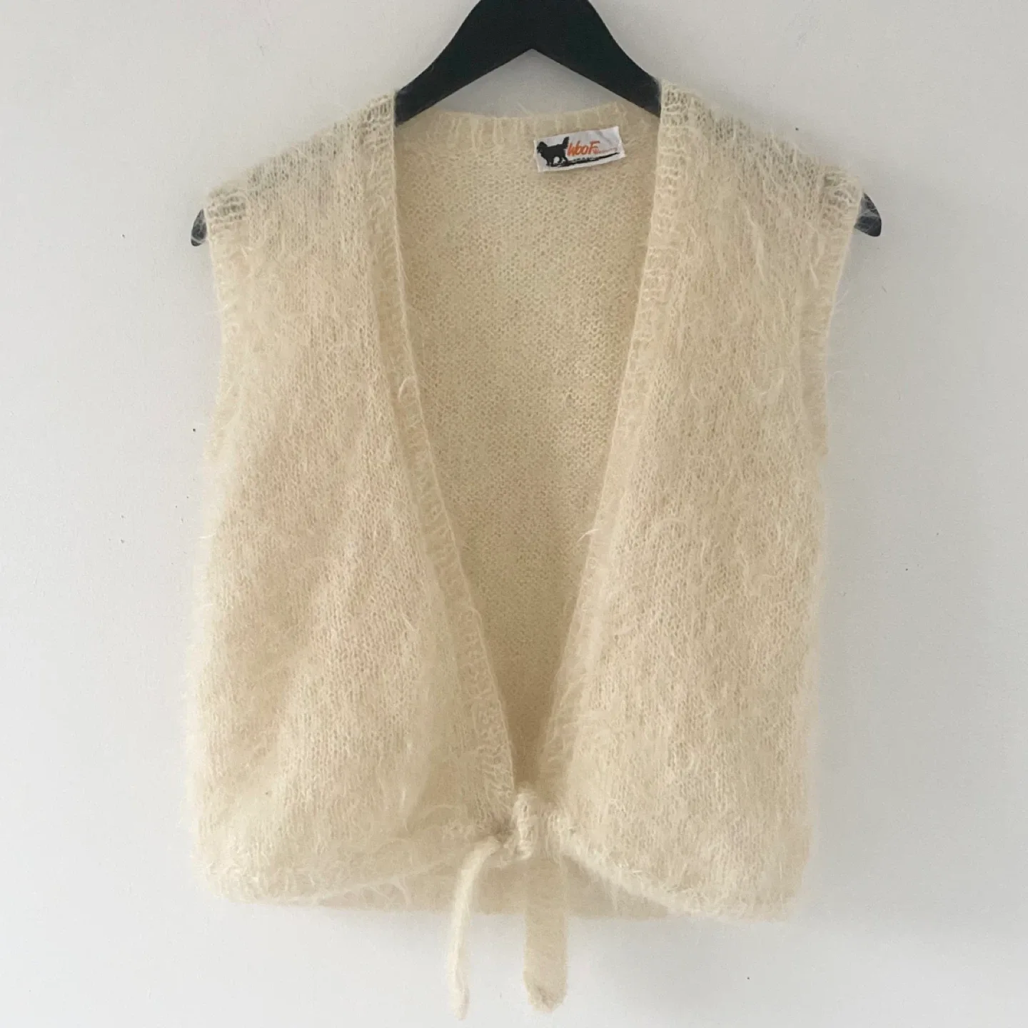 Vintage Mohair Blend Tie Front Vest thumbnail